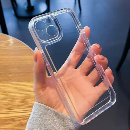 Luxury Transparent TPU Phone Case For iPhone 15 14 13 12 11 Pro Max XS X XR 7 8 Plus Mini Shockproof Protective Cover