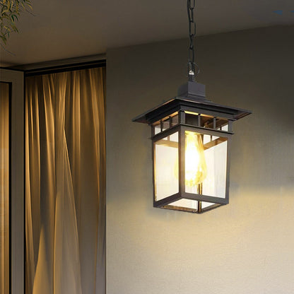 Vintage E27 Outdoor Waterproof and Rust-proof Courtyard Lamp Corridor Aisle Balcony Chandelier Villa Garden Pendant Light
