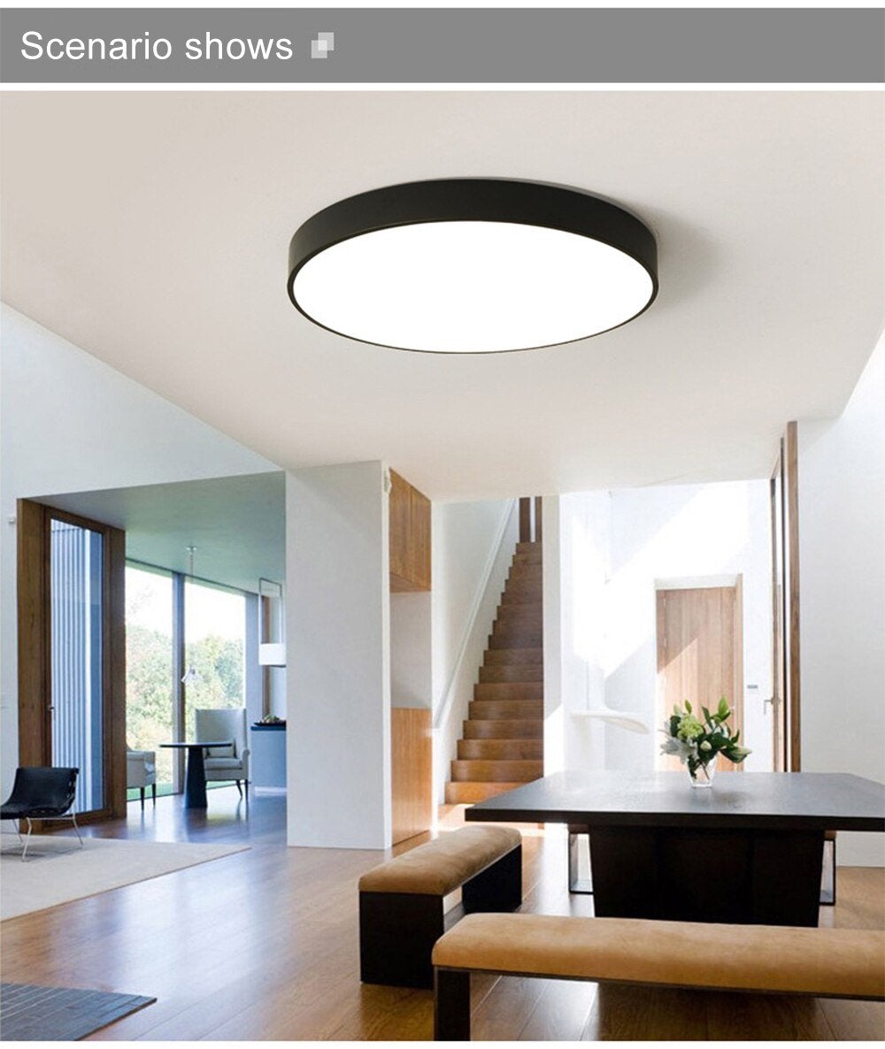 Led Ceiling Light Lamp Ultra-thin Lamp Lights Round 50 cm Room Light Modern Lighting Surface Mount Flush Panel Hallway