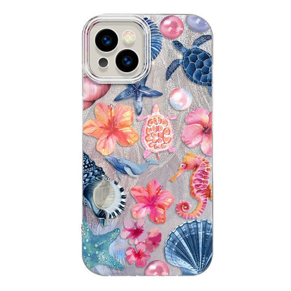 Sea Turtle Phone Case For iPhone 17 16 15 14 13 12 11 Pro Max 16E XS X XR 7 8 Plus Cute Marine organism Pattern Cover