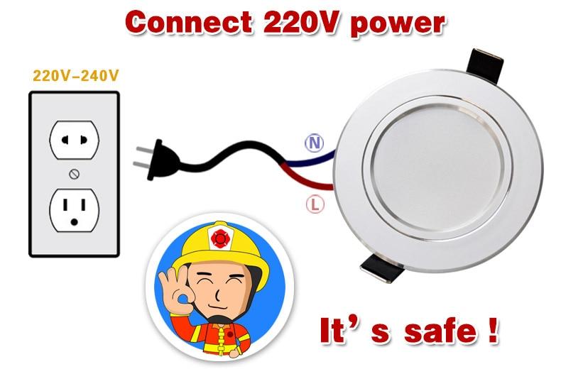Led Downlight 3W 5W 7W 9W 12W 15W 18W LED Ceiling bathroom Lamps living room light Home Indoor Lighting free shipping