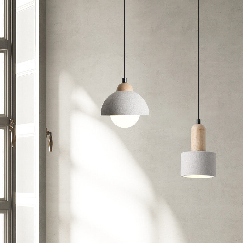 Wabi-sabi Bedroom Bedside Chandelier Nordic Simple Modern Entrance Restaurant Bar Creative Cement Small Ceiling Light