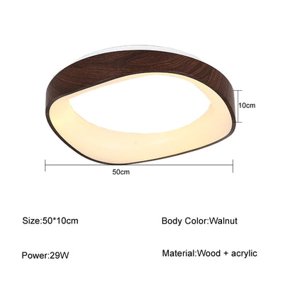 LED Ceiling Lamp Bedroom Corridor Modern Wood Ceiling Lights Living Room Decorative Light Fixture