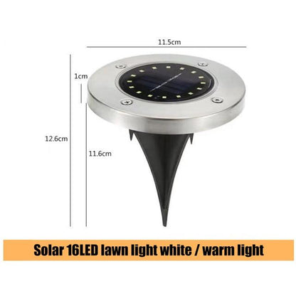 16 LEDs Ground Light Solar Powered Garden Landscape Lawn Lamp Buried Light Outdoor Road Stairs Decking light With light Sensor