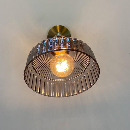 Nordic Literature And Art Fresh Bedroom Glass Brass Copper Wall Lamp
