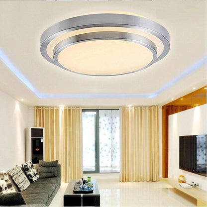 Modern 2.4G Remote Control LED Ceiling Light Aluminum Acryl High brightness Warm White+Cold White Dimming Surface Mounted Lamp