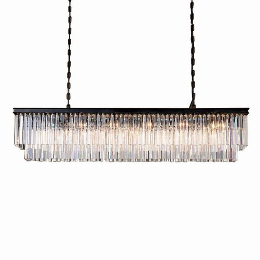 Modern Rectangular Lustre Crystal Chandelier Lighting Crystal Chandeliers Luminaria De Techo Hanglamp Lighting Fixtures