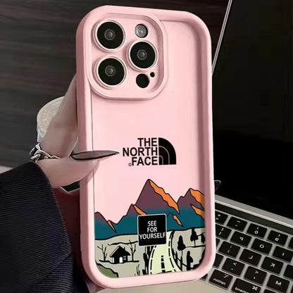 For IPhone 16 15 14 Mountain peak Road Phone Case13 12 11 Pro Max XR XS 7 8 15 16 Plus Fashion Soft Shockproof Back Matte Cover