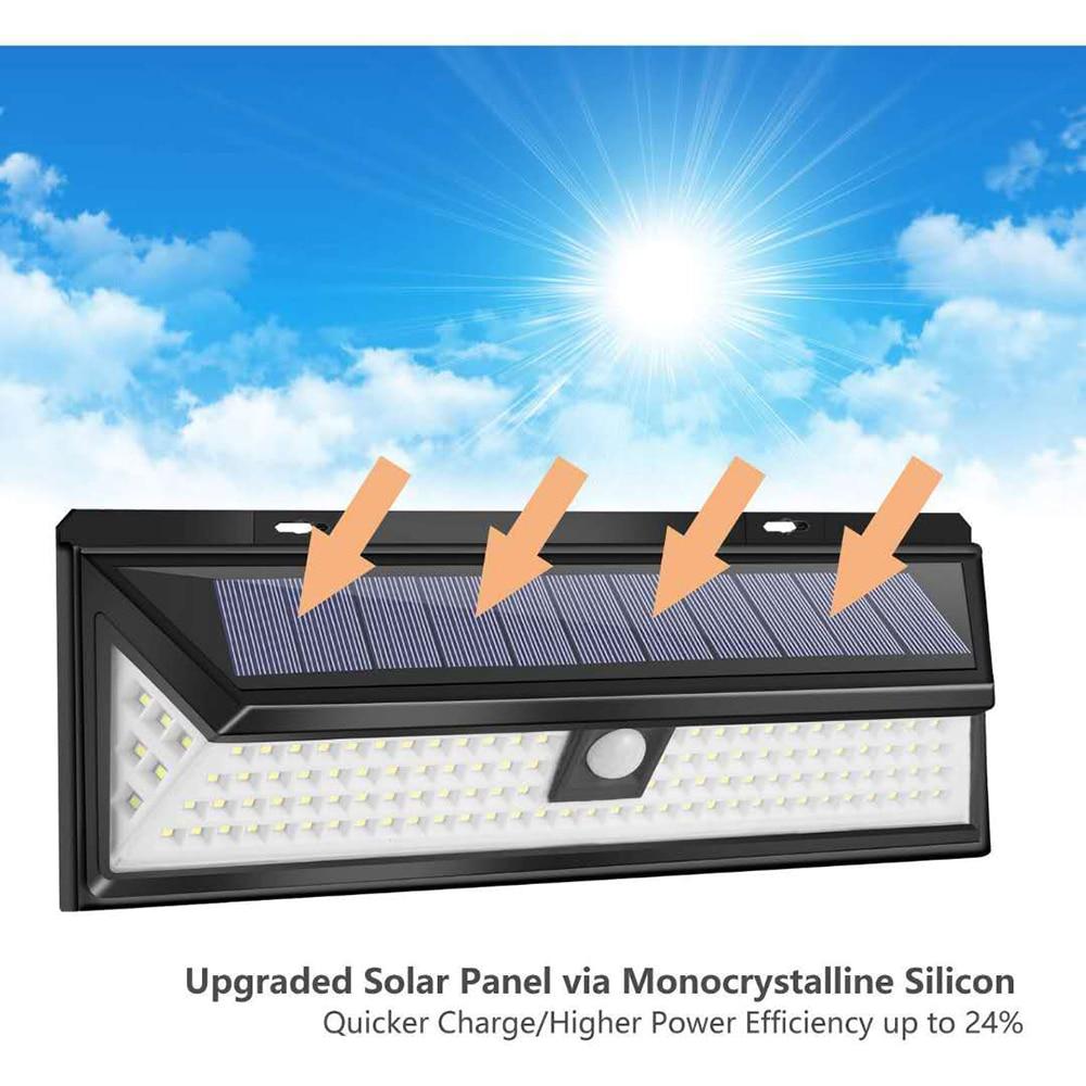 Goodland 118 LED Solar Light Outdoor Solar Lamp Powered Sunlight PIR Motion Sensor Waterproof Street Lamp for Garden Decoration