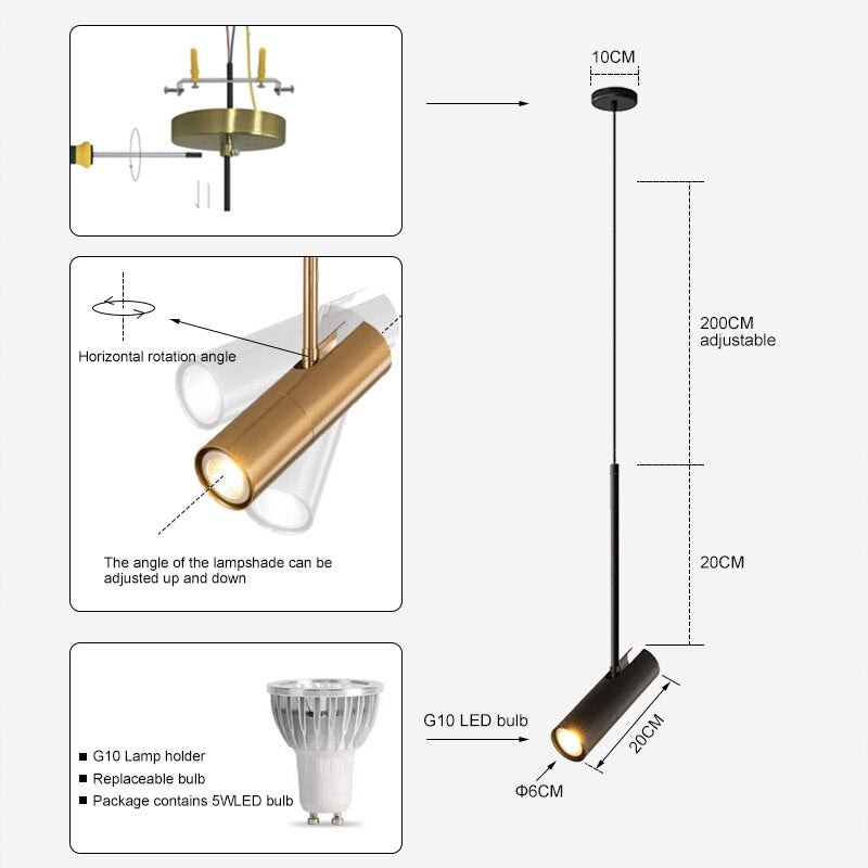 Nordic Moderne Led Opknoping Lamp Eetkamer Decor Restaurant Bar Koffie Slaapkamer Studie Zwart Hanglampen Verstelbare Lampenkap