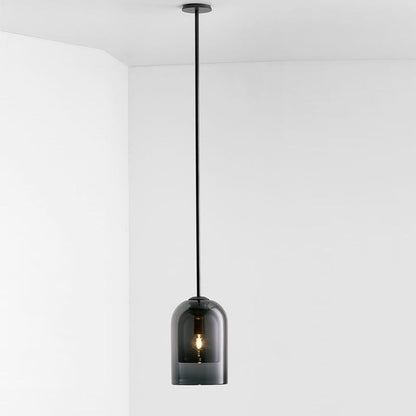 Postmodern Minimalist Iron Restaurant Single-headed Glass Chandelier Bedroom Bedside Bar Cafe Study Small Chandelier