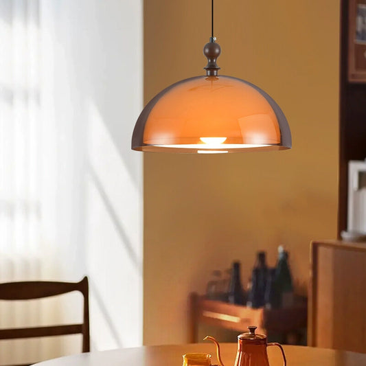Vintage Pendant Lamp Double layer acrylic lampshade pendant light Dining Room Bar Bedroom bar counter orange mooding lamp