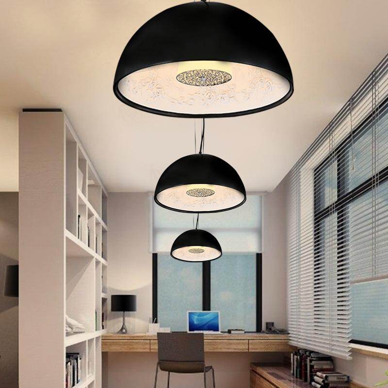 Modern Black White Sky Garden Chandeliers Resin Relief  Dia 40cm/60cm Suspend Lamp For Dining Room