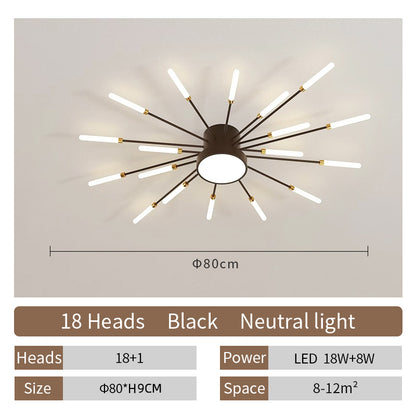 Creative LED Ceiling Lamp Modern Living Room Lights Nordic Lustre Indoor Chandelier Fixtures Lamps