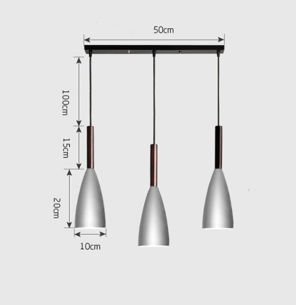 Nordic Minimalism Droplight E27 Aluminum Wood Pendant Lights, Home Restaurant Decor Lighting Lamp And Bar Showcase Spot Light