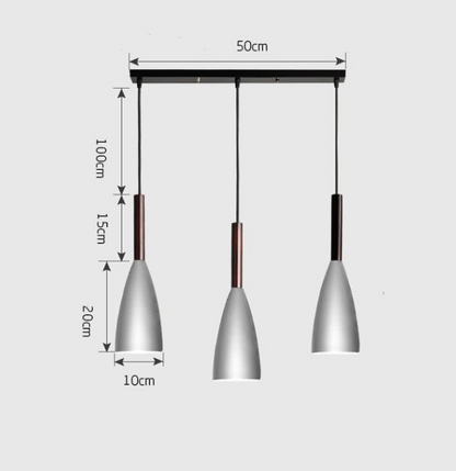 Nordic Minimalism Droplight E27 Aluminum Wood Pendant Lights, Home Restaurant Decor Lighting Lamp And Bar Showcase Spot Light