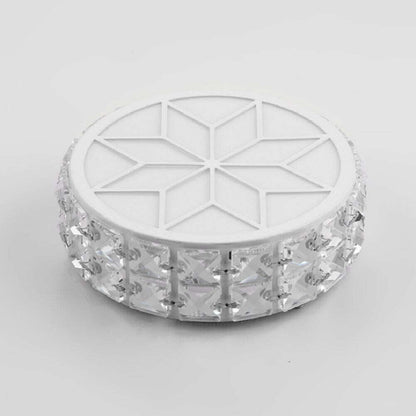 6W/12W Modern Metal Crystal Ceiling Light Lamp For Hallway Dinning Room Flush Mounted Glass Lampshade Round Aisle Veranda Light