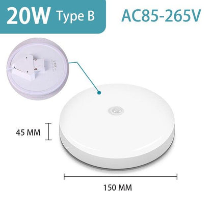 Led Ceiling Lights Lamp Smart Motion Sensor Light 12W 15W 18W 20W 30W 40W Ceiling Lamps Night Lightling Fixture For Kitchen