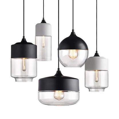 Glass Nordic Modern Pendant Lamp Dinning Room Bar Cafe Loft Vintage Light Hanging Lights Industrial Lighting Fixtures LED