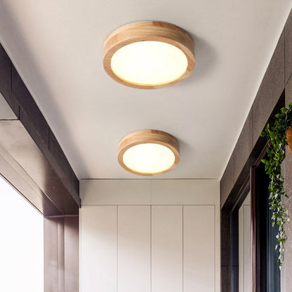 Nordic Living Room Ceiling Lamps Solid Wood Corridor  LED Lamp Apanese Style  Entrance Balcony Bedroom Ceiling Lights