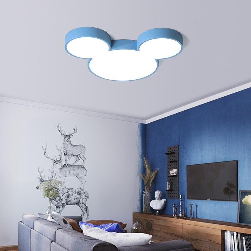 Ultra-thin 5cm Macaron Cartoon Cat Led Lamp Ceiling Light Fixtures Modern Bedroom Kid's Room Painted Iron Lamparas De Techo