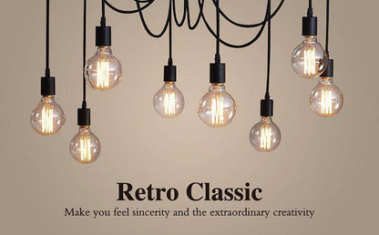 Modern Retro Edison Bulb E27 Vintage Lamps Antique DIY Art Spider Pendant Lights 2 Meters Line Home Lighting Suspension