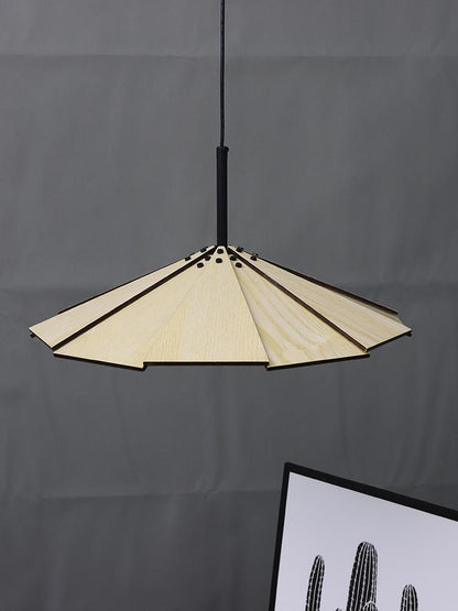 Nordic Minimalist Cafe Homestay Modern Wooden Flying Saucer Chandelier