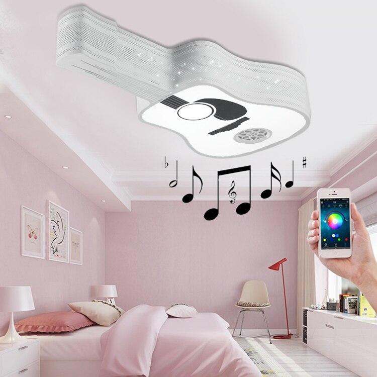Modern Ceiling Light With Remote Control And Bluetooth Speaker For Kids Room Light