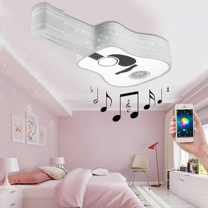 Modern Ceiling Light With Remote Control And Bluetooth Speaker For Kids Room Light