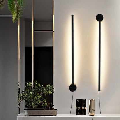 RGB Minimalist long strip LED wall lamps Modern living room bedroom bedside plug in wall lamp background wall sconce LED lamps