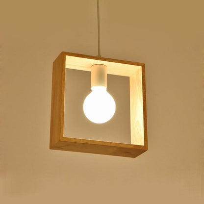 Simple Restaurant Chandelier Solid Wood Chandelier