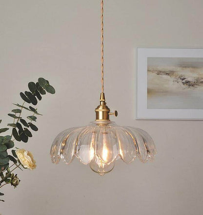 Brass Glass Chandelier Nordic Vintage Restaurant Bedside Lamp Creative Personality Cafe Bedroom Lamp