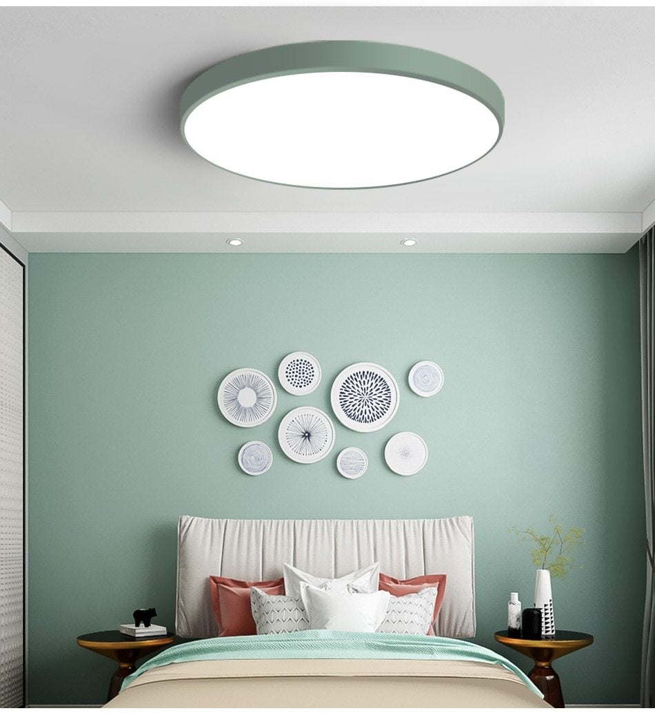 LED Ceiling Light Modern Lamp Living Room Lighting Fixture Bedroom Kitchen Surface Mount Flush Panel Remote Control