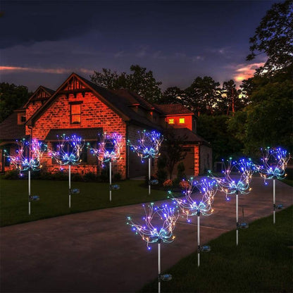 90/150 LED Solar Christmas Lights Outdoor Waterproof Solar Fireworks Light Lawn Lights Garden Decor Holiday Lamp