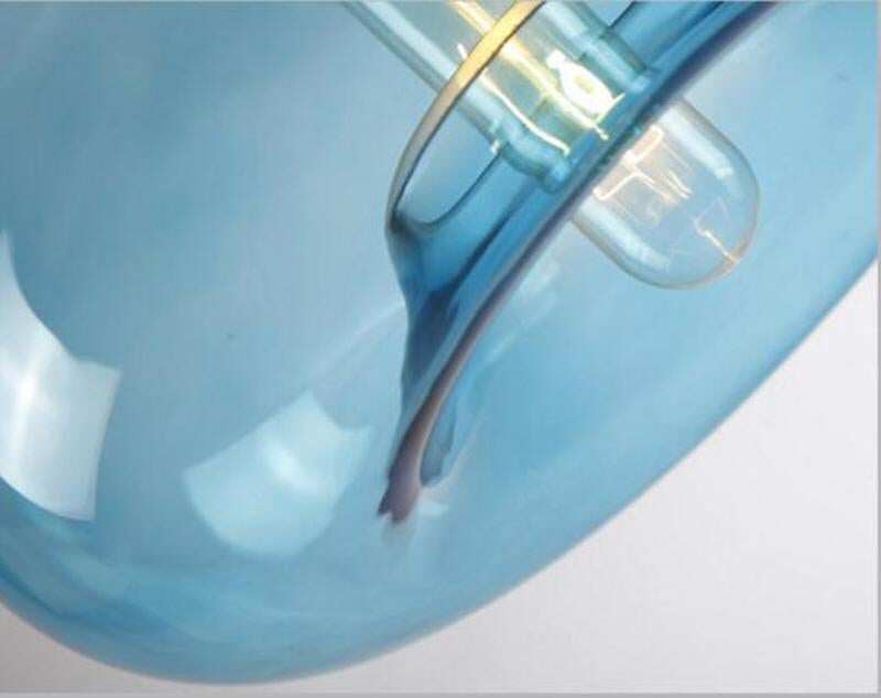 Nordic Modern Colorful Glass Bowl Pendant Lights E27 Loft Hanging Lamps For Kitchen Living Room Bedroom Restaurant Hotel Hall