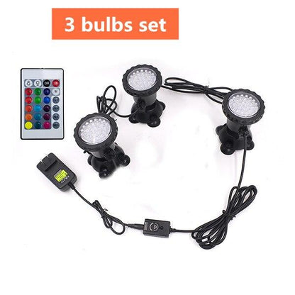 Waterproof LED Underwater Lights Lamp RGB Underwater Spot Light for Swimming Pool Fountains Pond Water Garden Aquarium Light