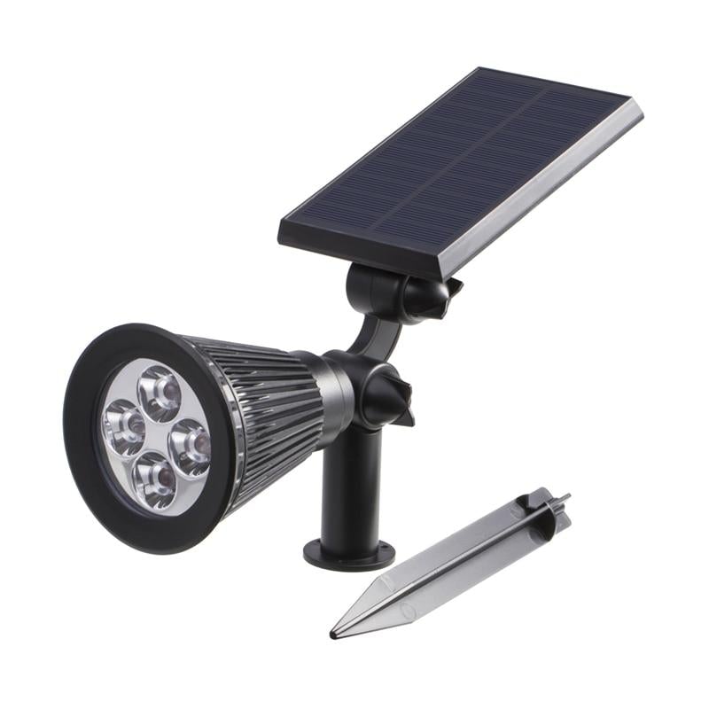 Solar Powered 4/7 LED Lamp Adjustable Solar Spotlight In-Ground IP65 Waterproof Landscape Wall Light Outdoor Lighting