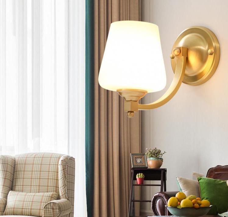 Nordic Living Room Bedroom Copper Wall Lamps
