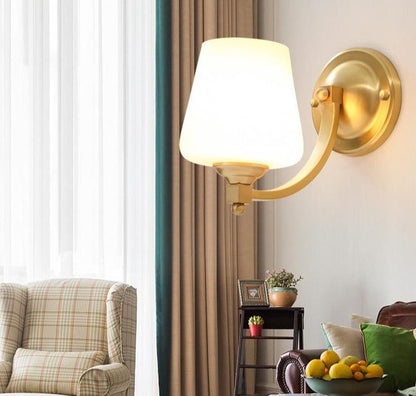 Nordic Living Room Bedroom Copper Wall Lamps