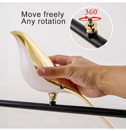 Nordic Golden Bird LED Wall Lights Parlor Bar Creative Wall Lamps Novelty Sconces Bedroom Bedside Lamp