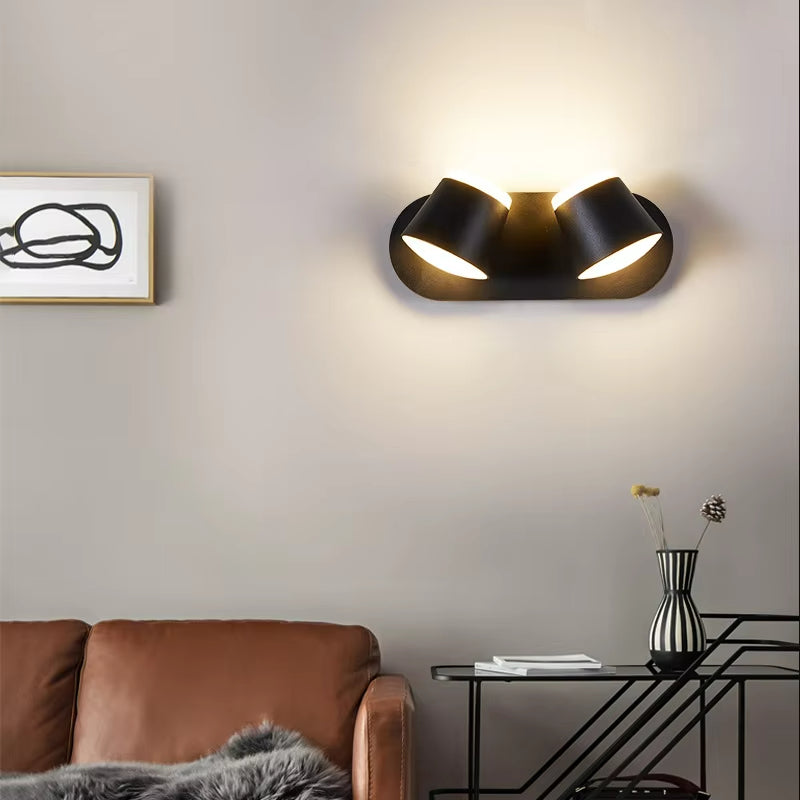 Modern Wall Sconces Led Wall Light 330 degrees swivel Up Downlight Aluminum alloy Wall Light