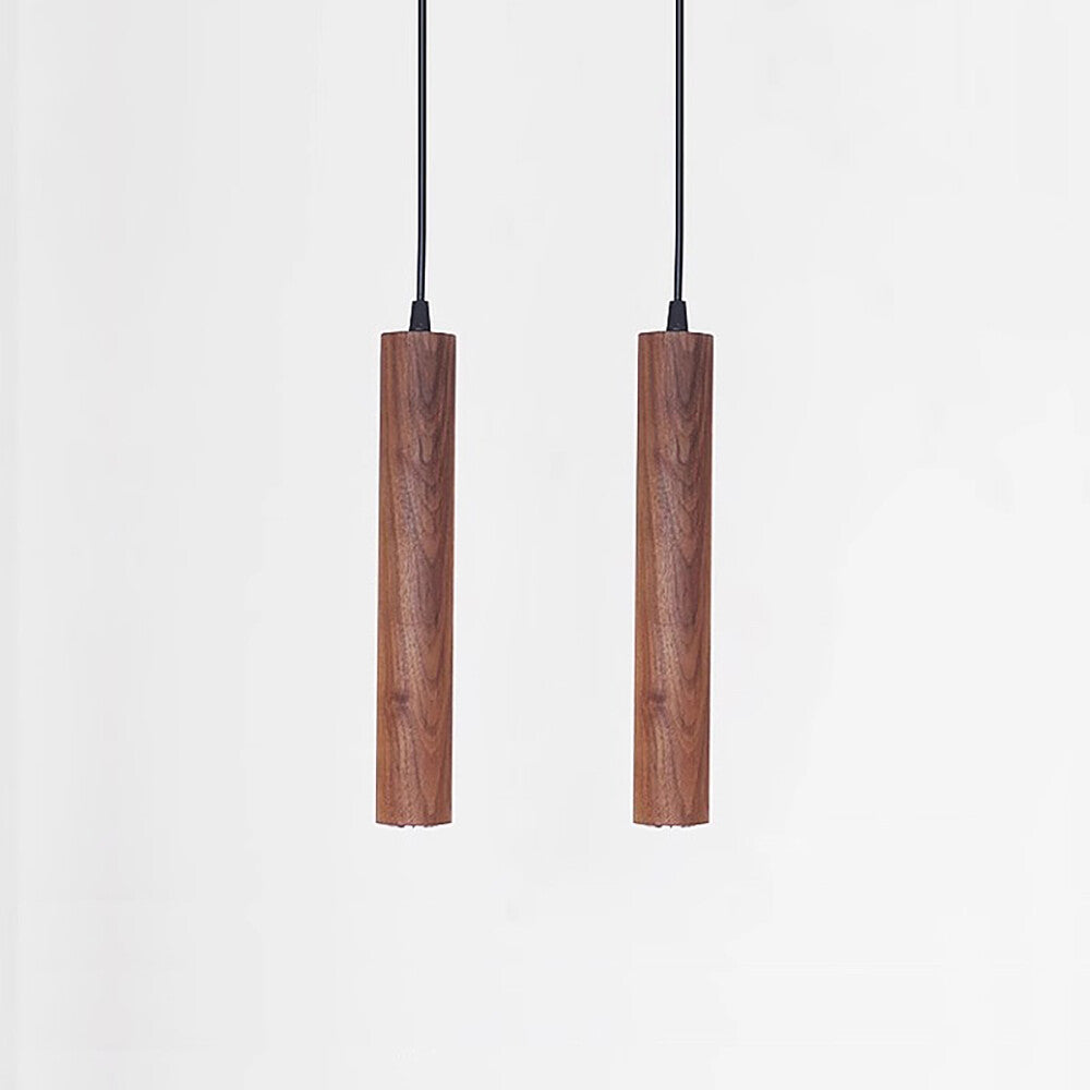 Simple Wood Lamp Bedside Pendant Lights Dining Room Hanging Lamp Living Room Walnut Light LED Indoor Lighting