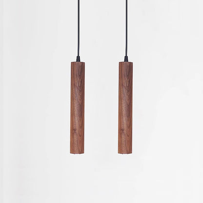 Simple Wood Lamp Bedside Pendant Lights Dining Room Hanging Lamp Living Room Walnut Light LED Indoor Lighting