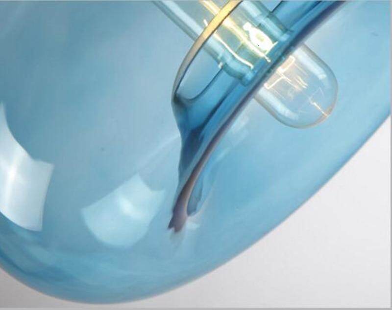 Modern Loft E27 Glass Bowl Pendant Lights Colorful Simple Hanging Lamps For Kitchen Living Room Bedroom Restaurant Hotel Room