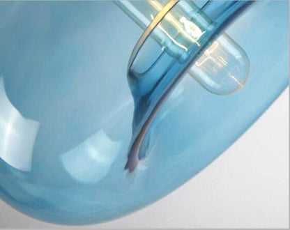 Modern Loft E27 Glass Bowl Pendant Lights Colorful Simple Hanging Lamps For Kitchen Living Room Bedroom Restaurant Hotel Room