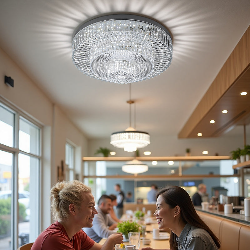 Acrylic Crystal Ceiling lamp Western Style Stretching and Unfolding Ceiling light LED Indoor Lighting 85-245V 40W living Room