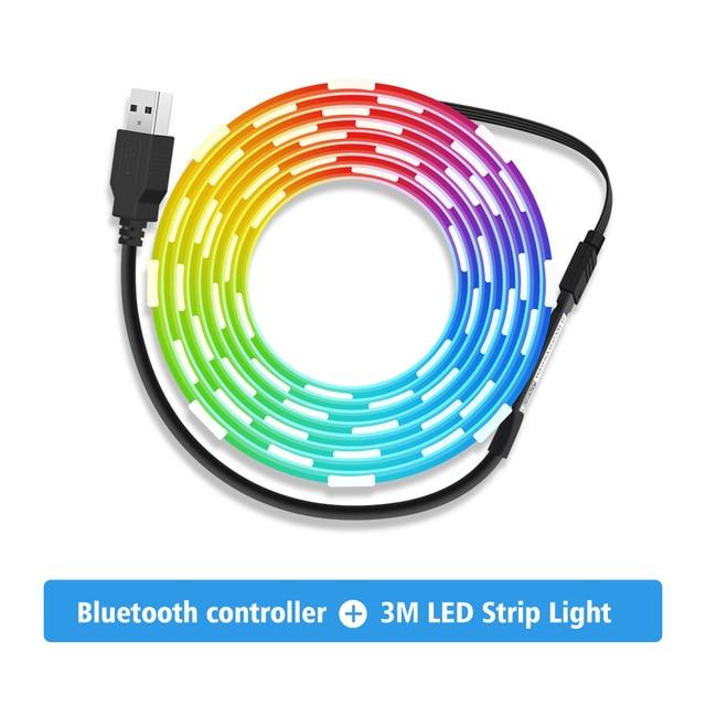 LED Strip Light USB Bluetooth APP 1M 2M 3M 4M 5M TV Backlight Screen Lighting Music Sync RGB Tape Led Lights For Room / Desk