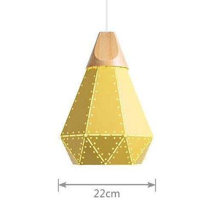 Pendant Light Modern E27 Macron Color Pendant Lamp Wood Iron Lampshade Cable 1.2m Pendant Lamp For Bedroom