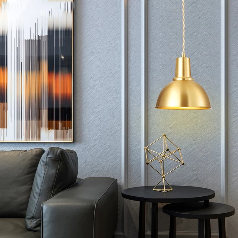 Nordic Copper LED Pendant Lights Bar Cafe Lights Ceiling For Restaurant Bedroom Living Room Industrial Lamp Modern Lampa Wiszaca