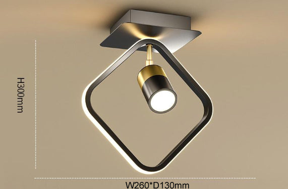 Luxury Creative Black Aisle Balcony Ceiling Lamp